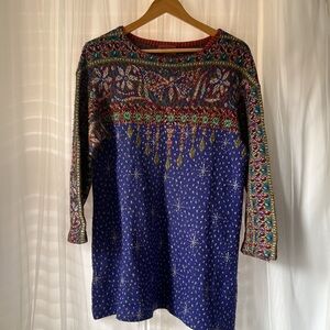 Vintage Missoni Rare Patterned Pull Over Sweater - Orange Label